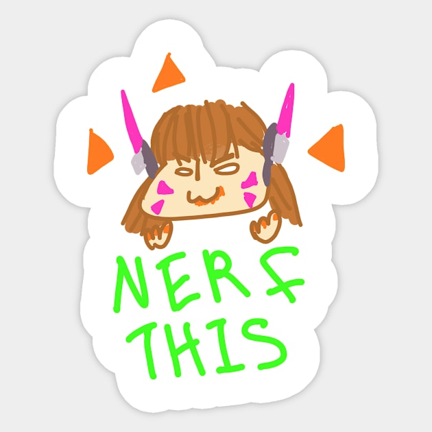 nerf this Sticker by cranberry_inc